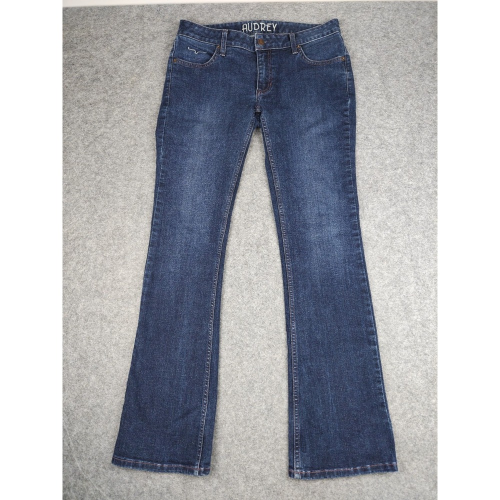 Kimes Ranch Audrey Dark Wash Mid Rise Bootcut Western Jeans Womens 8/32 USA Made